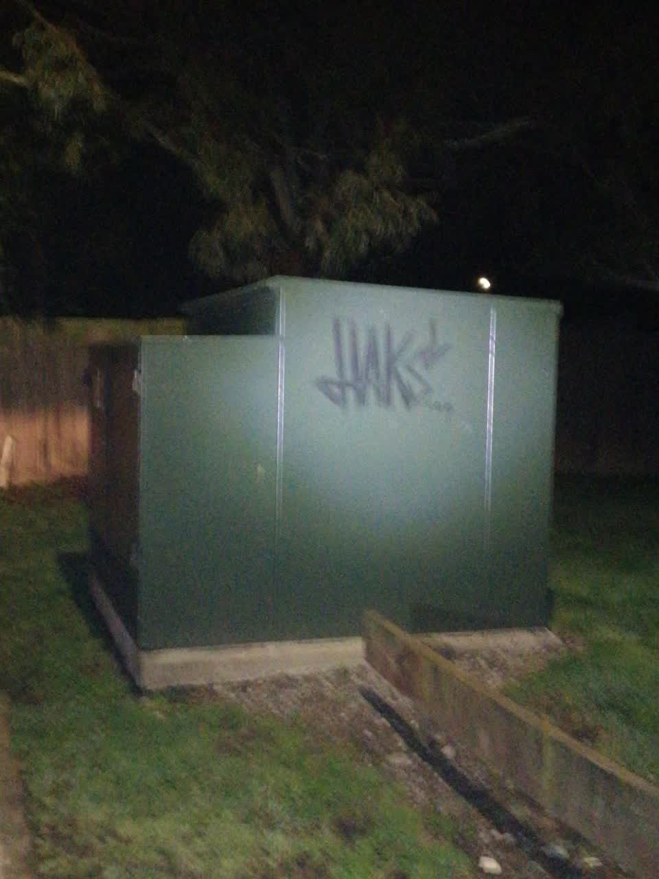 The photograph attached to this graffiti report