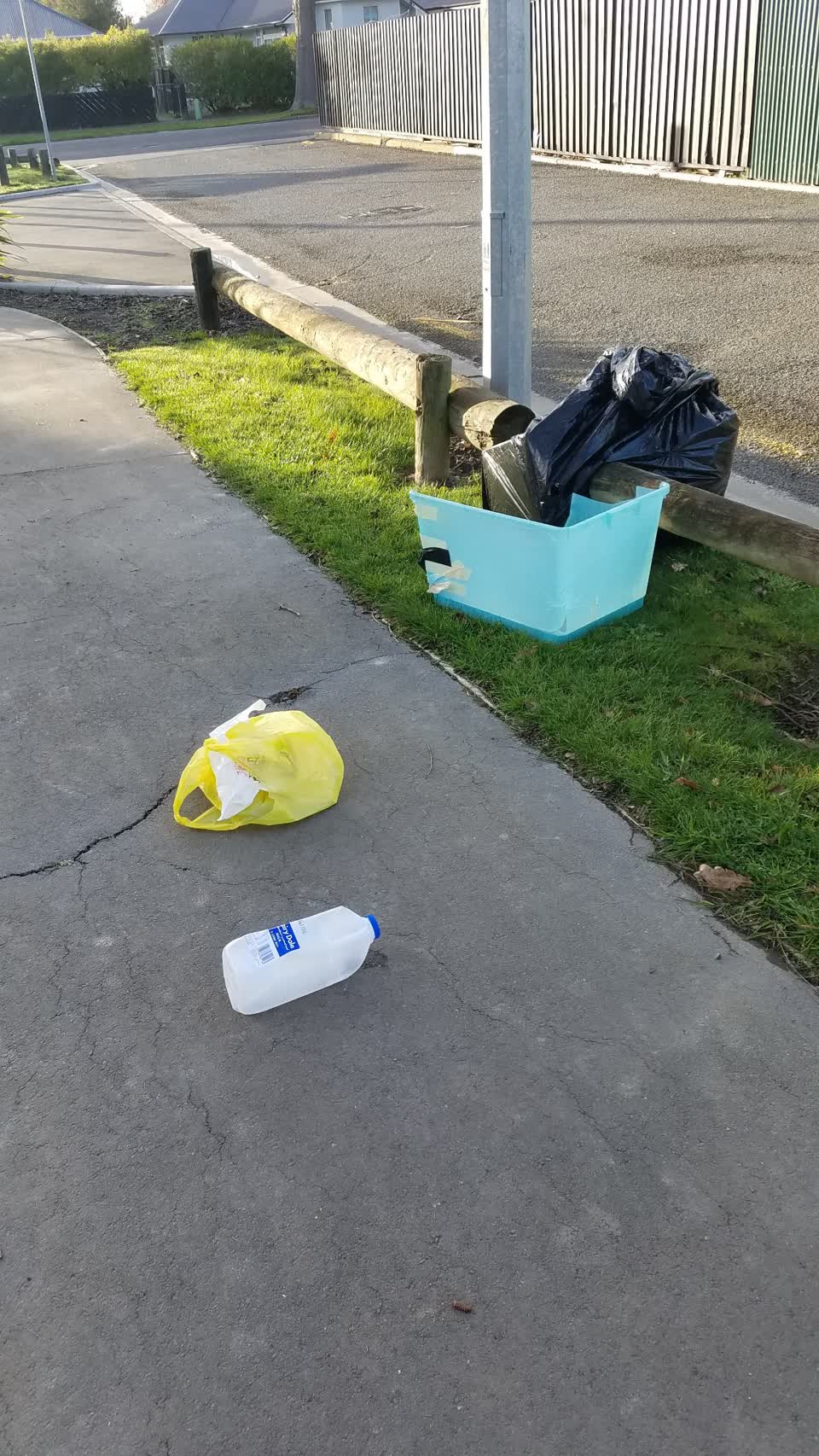 The photograph attached to this rubbish/recycling report