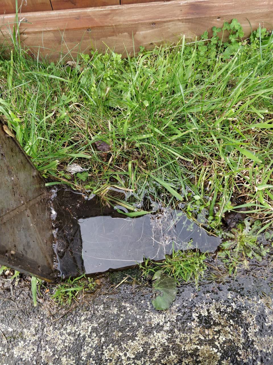 The photograph attached to this water leak report