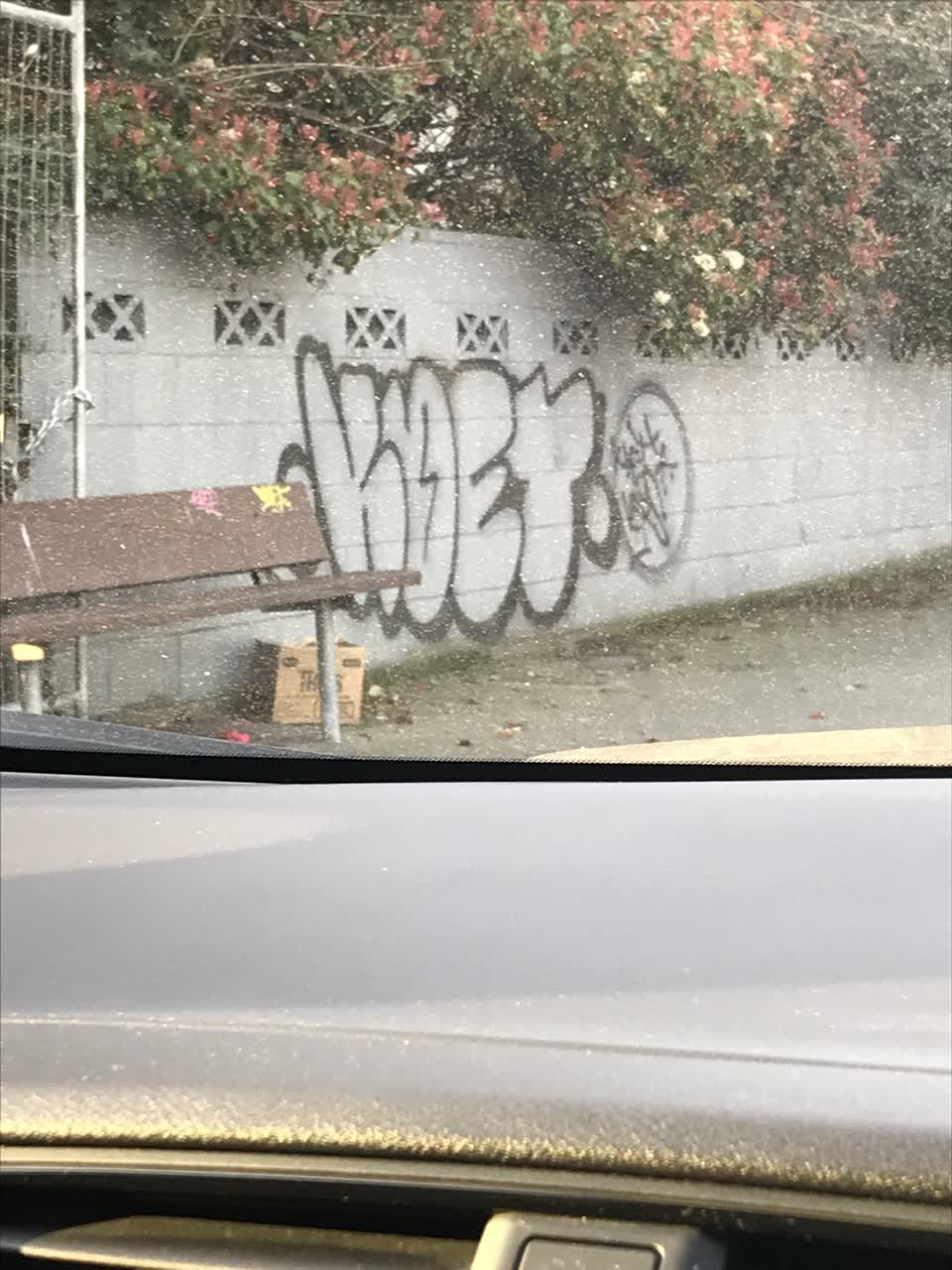 The photograph attached to this graffiti report