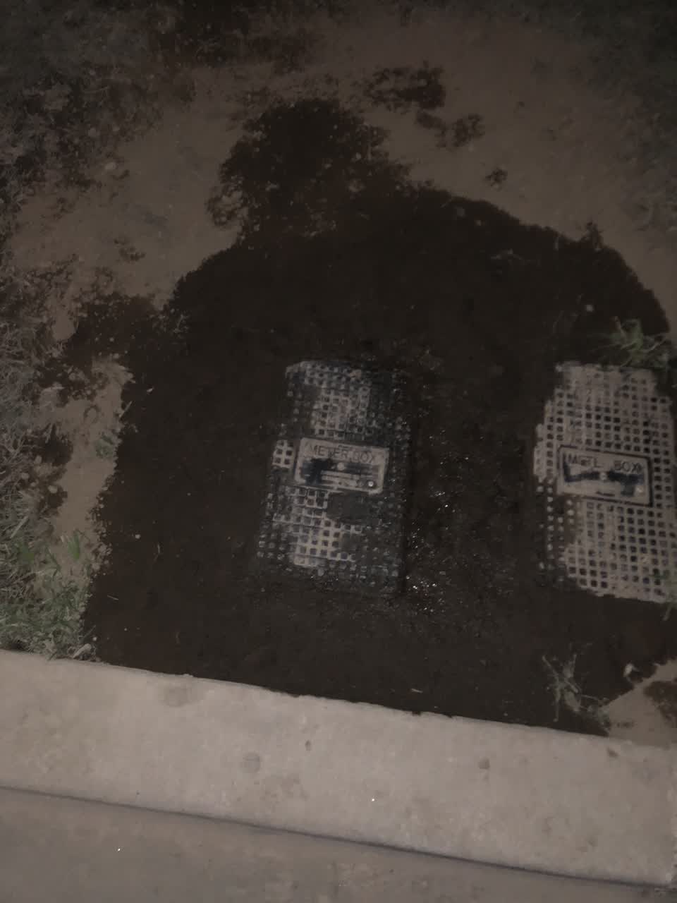 The photograph attached to this water leak report