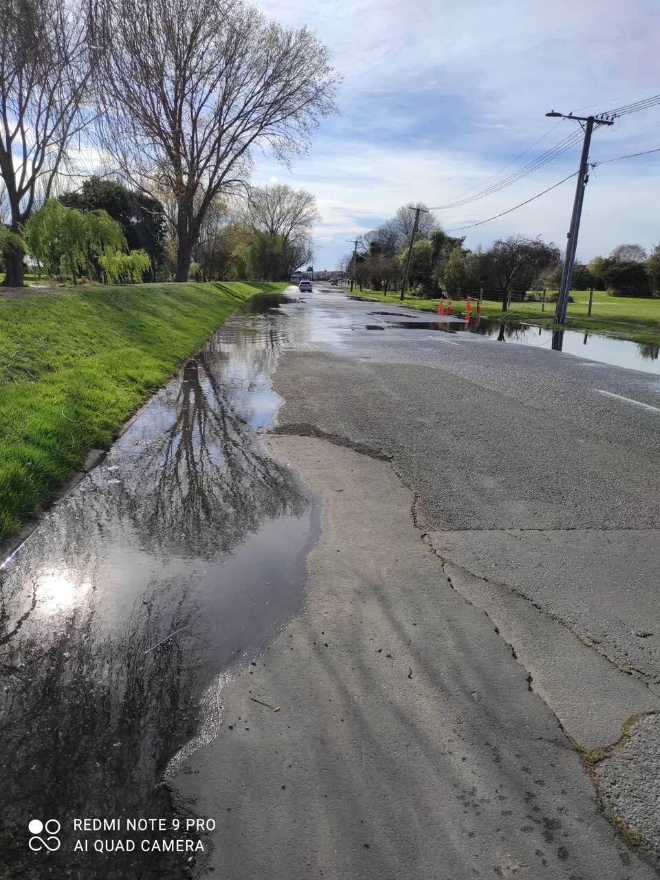 The photograph attached to this flooding report