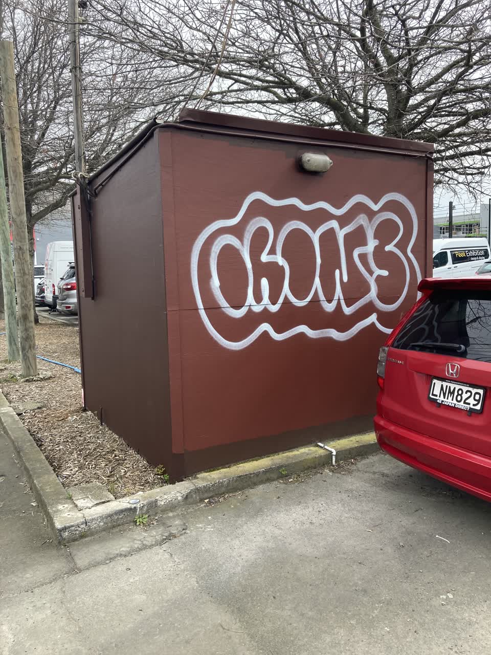 The photograph attached to this graffiti report