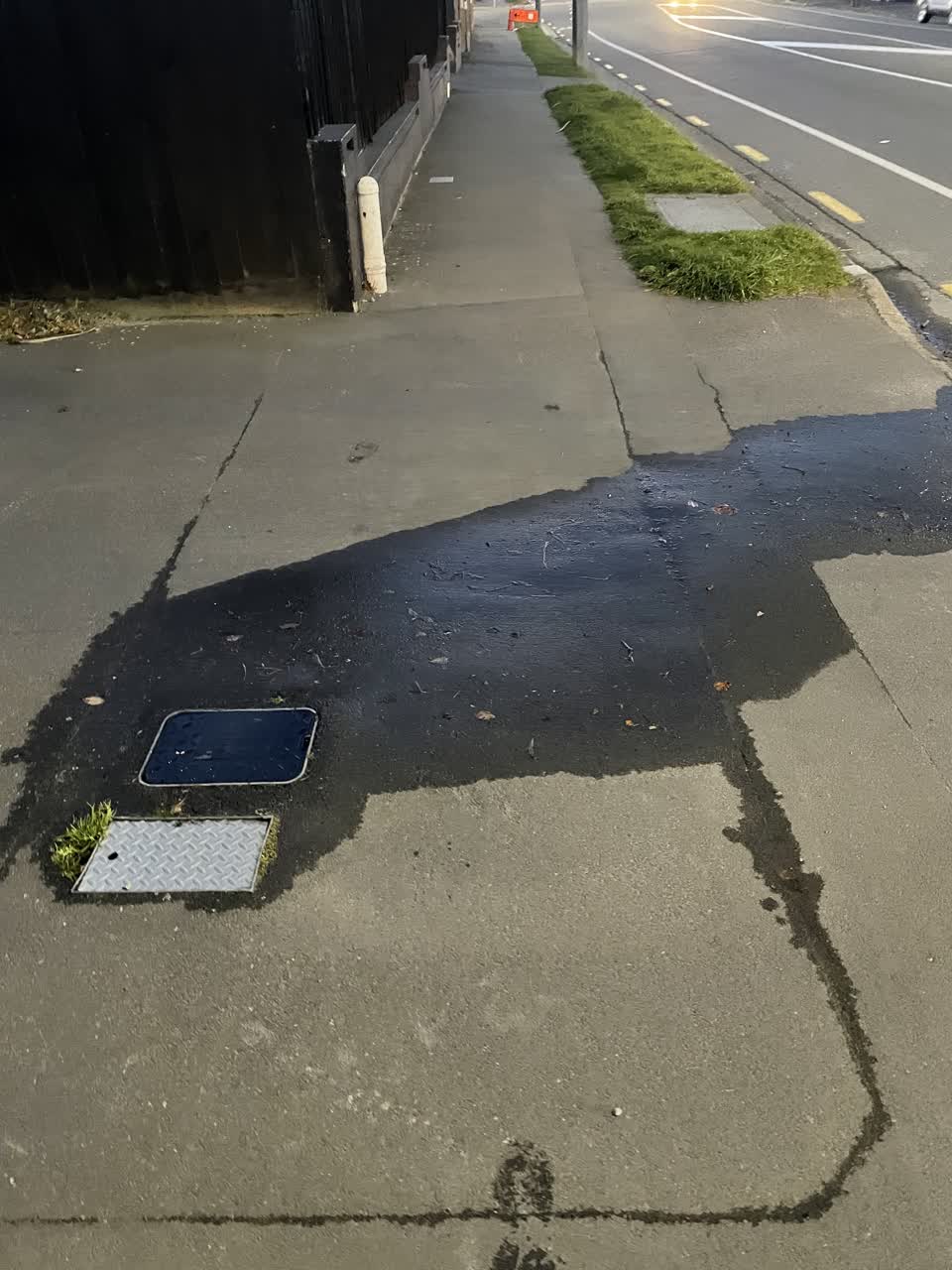 The photograph attached to this water leak report