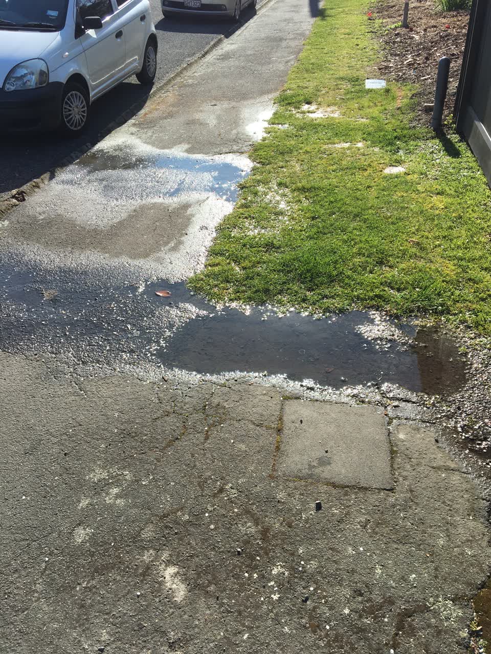 The photograph attached to this water leak report