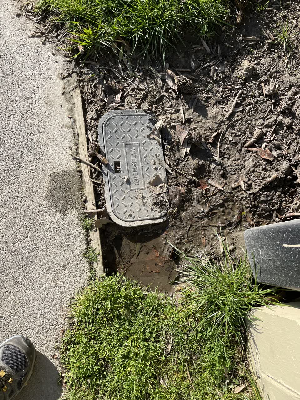 The photograph attached to this water leak report
