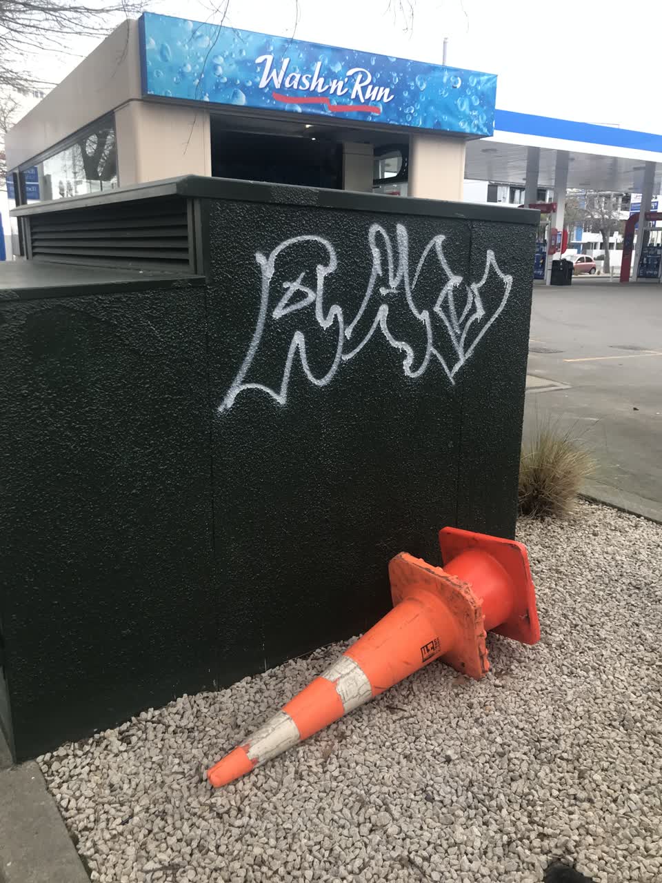 The photograph attached to this graffiti report