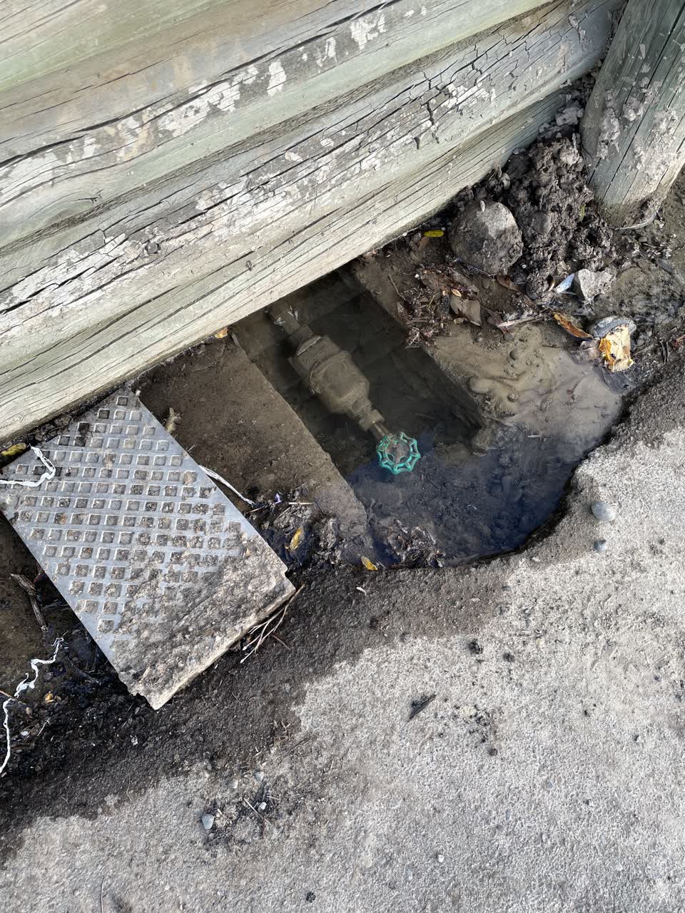 The photograph attached to this water leak report