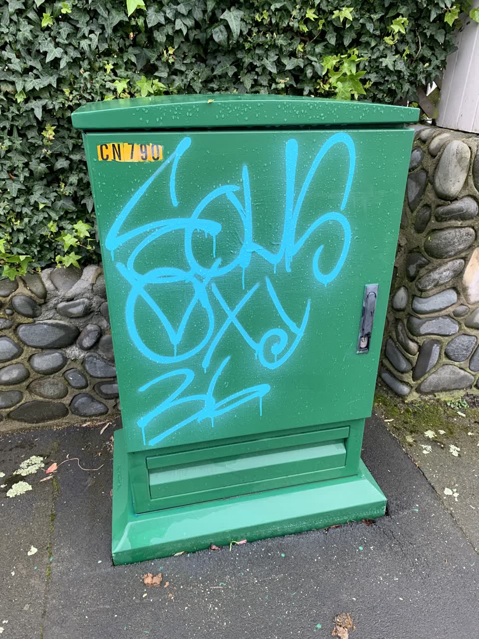 The photograph attached to this graffiti report