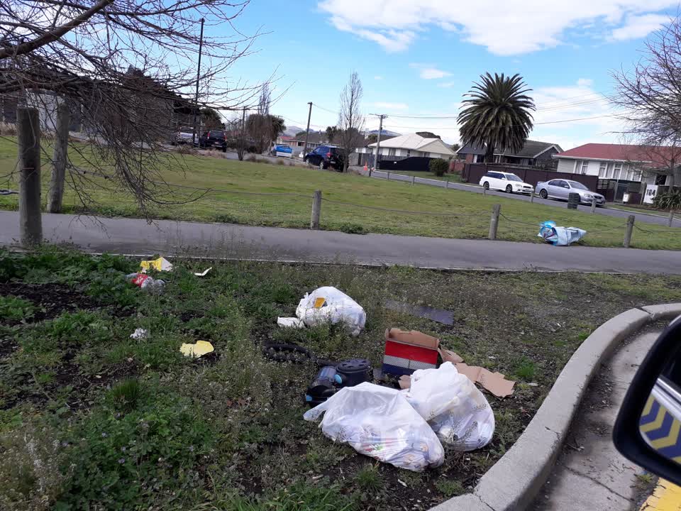The photograph attached to this rubbish/recycling report