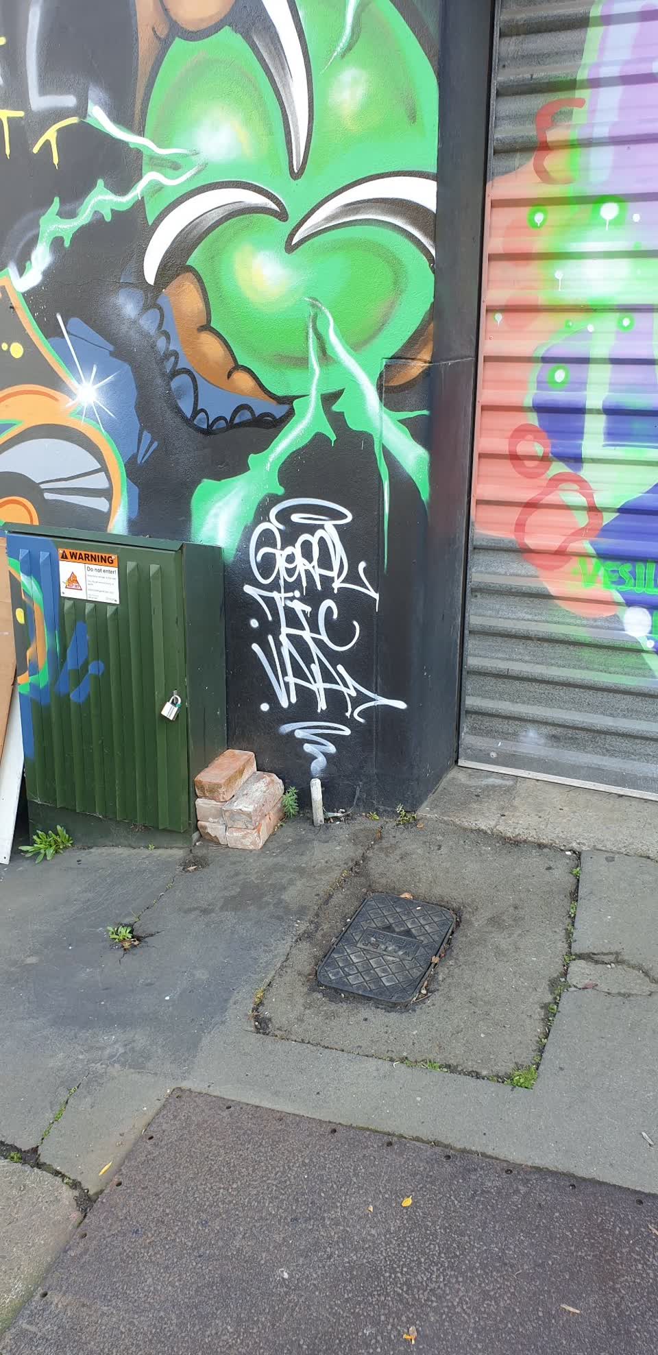 The photograph attached to this graffiti report