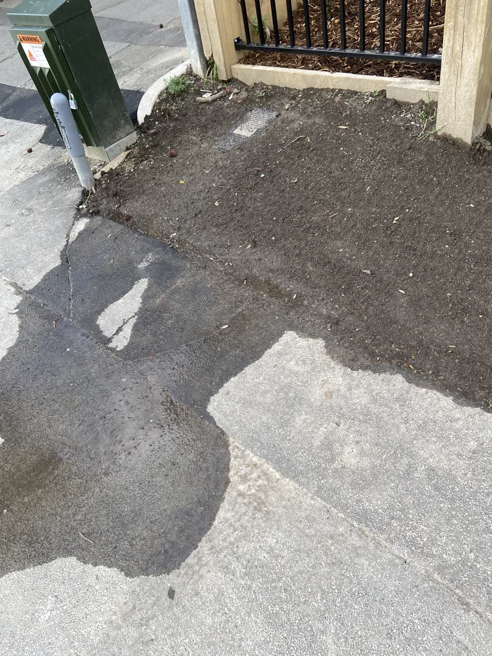 The photograph attached to this water leak report