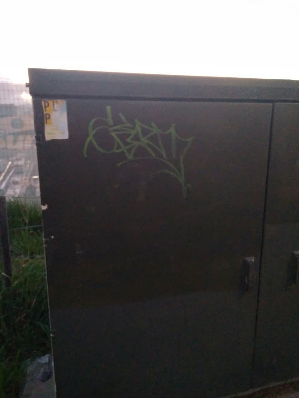 The photograph attached to this graffiti report