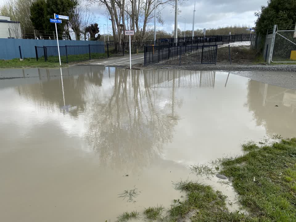 The photograph attached to this flooding report