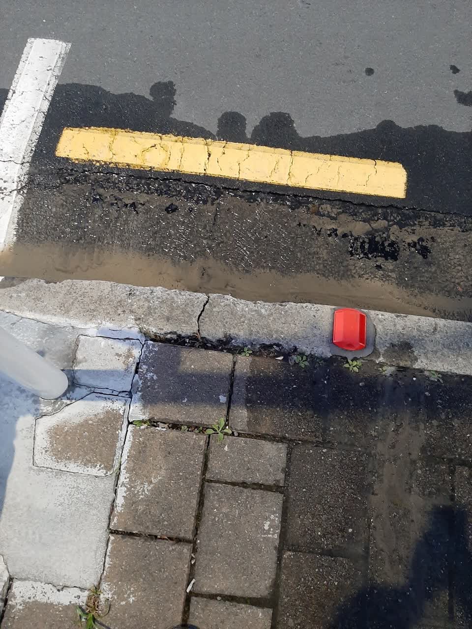 The photograph attached to this water leak report