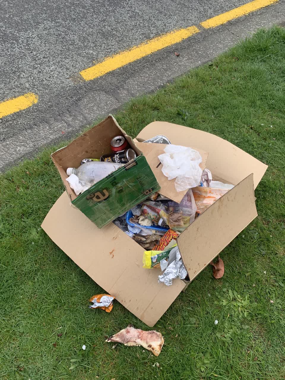 The photograph attached to this rubbish/recycling report