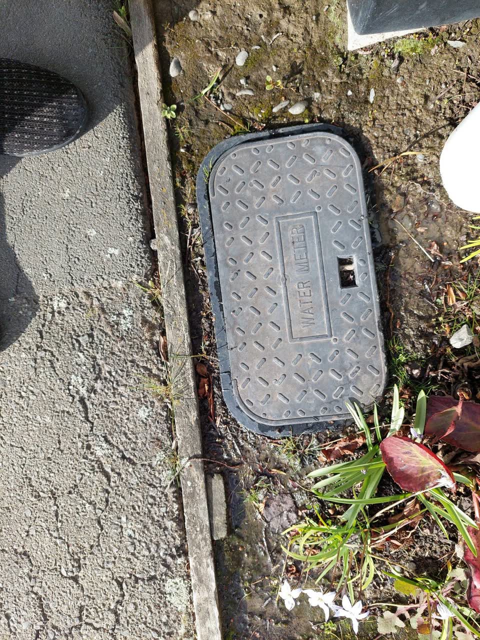 The photograph attached to this water leak report