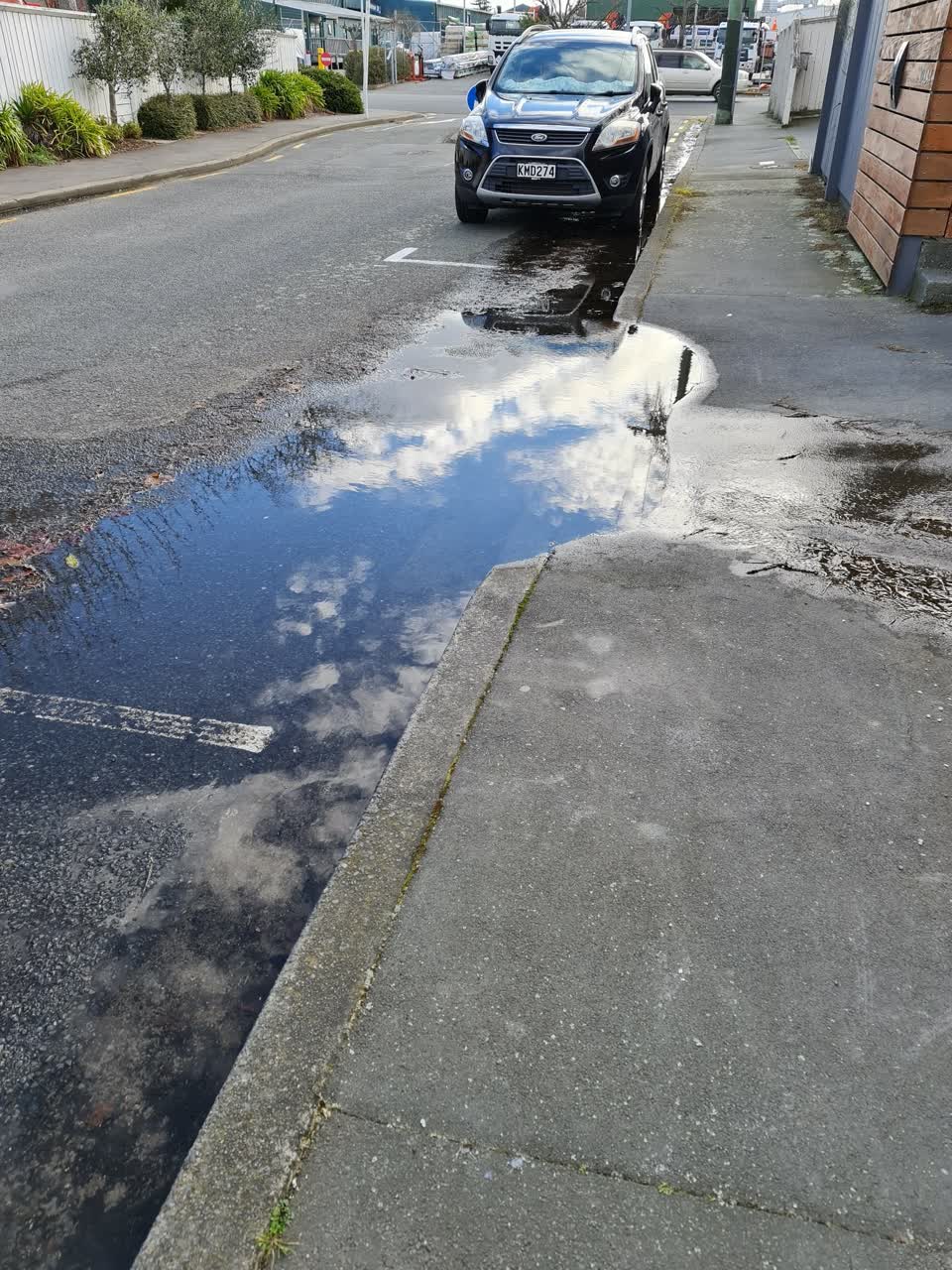 The photograph attached to this flooding report