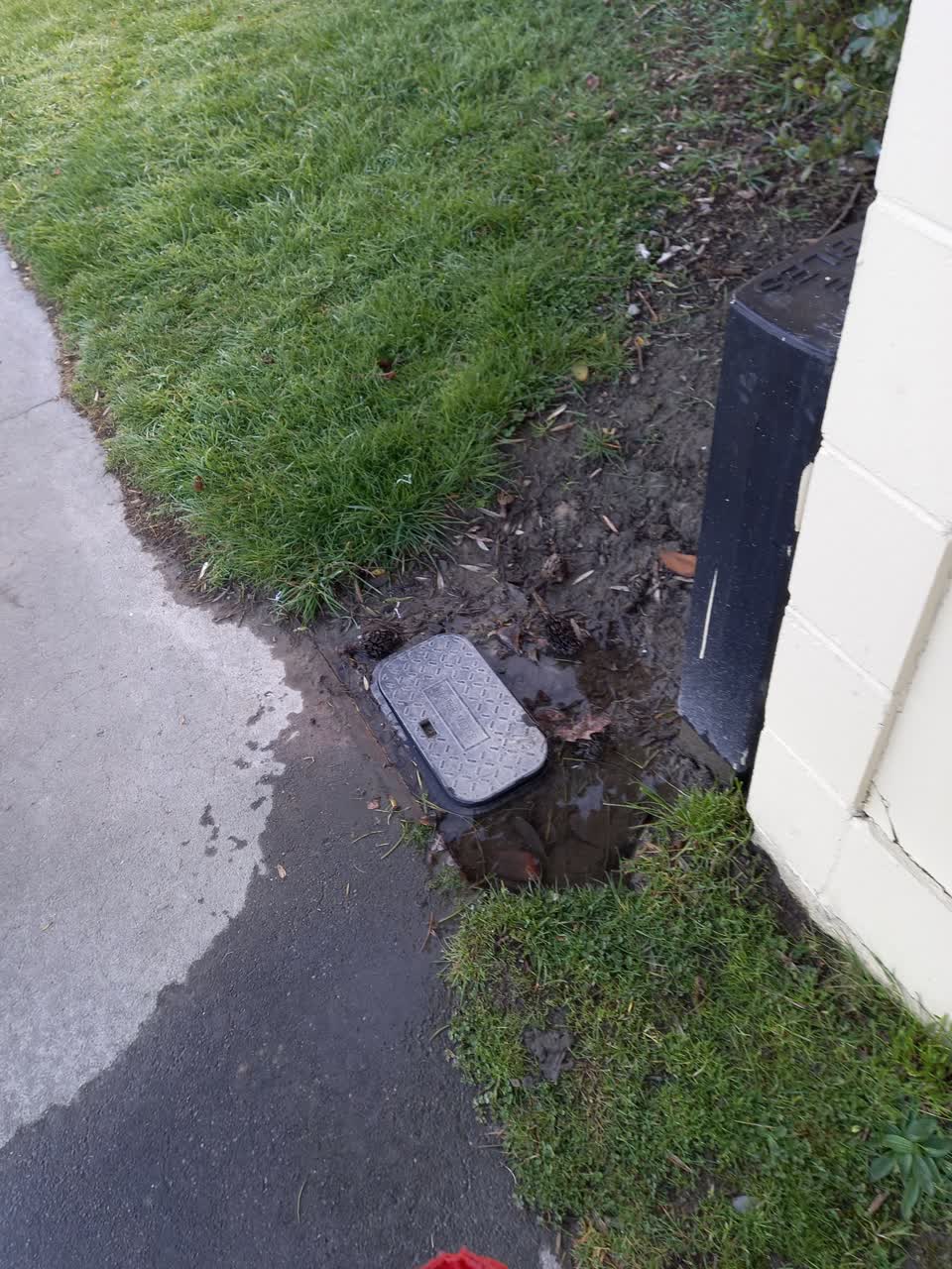 The photograph attached to this water leak report