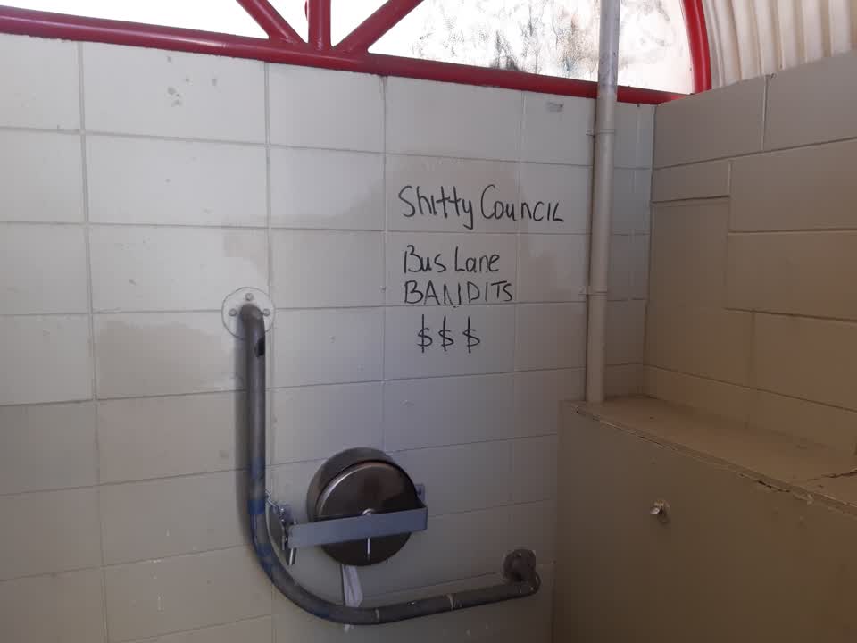 The photograph attached to this graffiti report