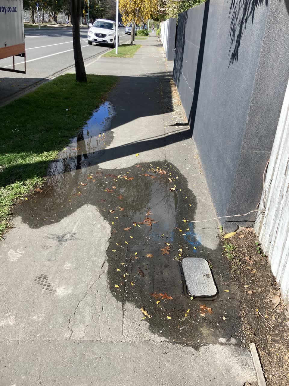 The photograph attached to this water leak report
