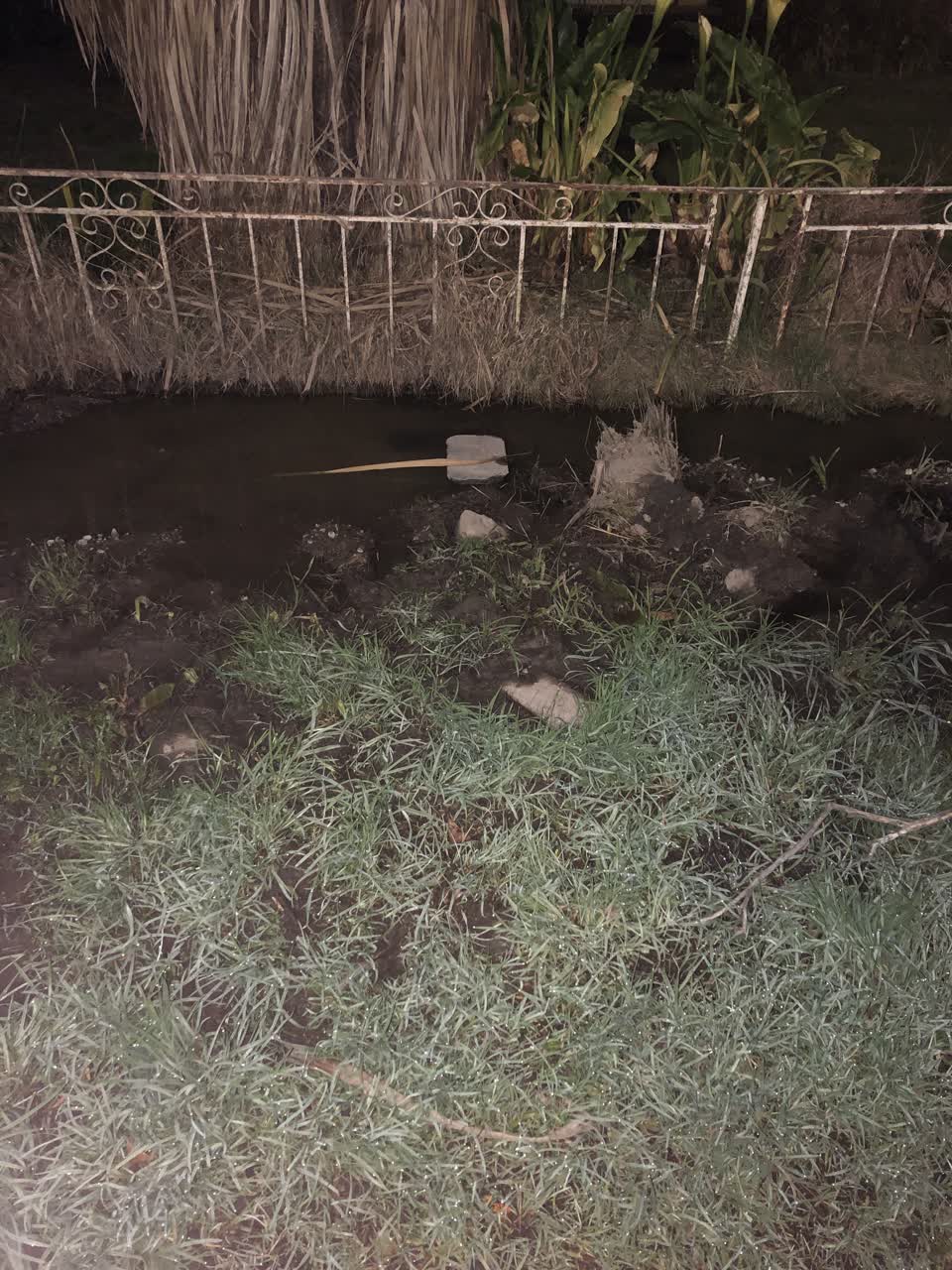 The photograph attached to this water leak report