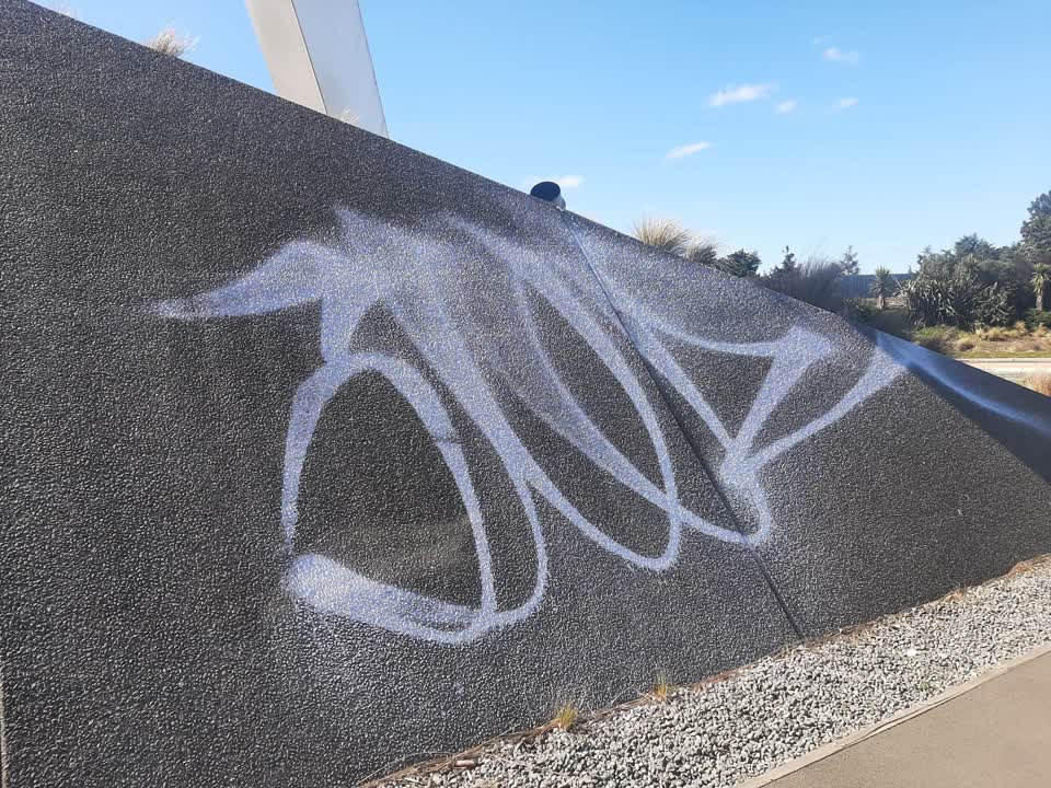 The photograph attached to this graffiti report