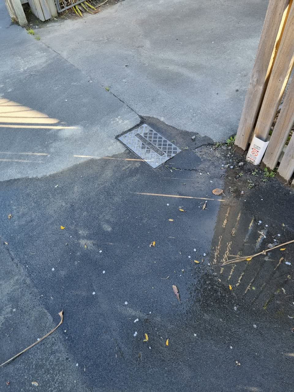 The photograph attached to this water leak report
