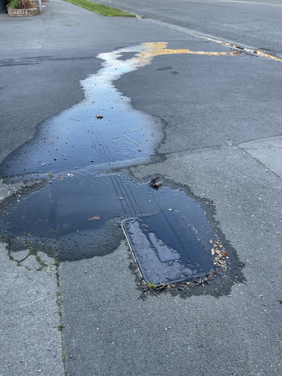 The photograph attached to this water leak report