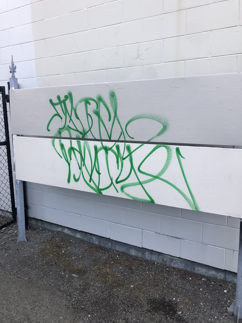 The photograph attached to this graffiti report