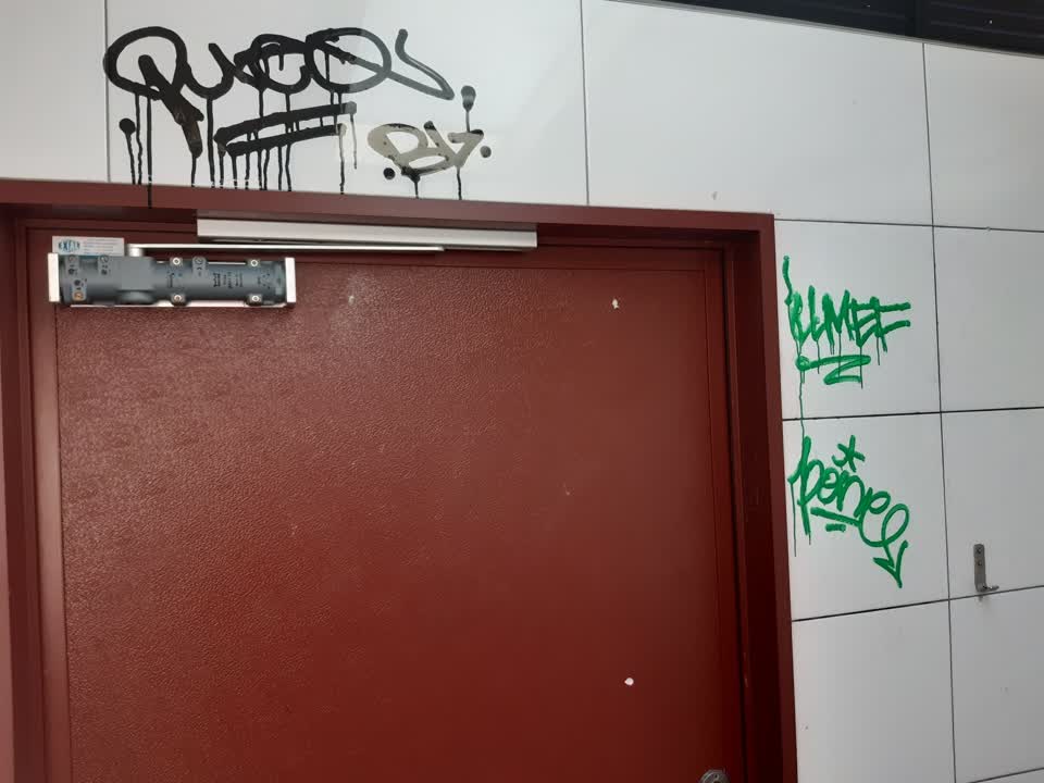 The photograph attached to this graffiti report