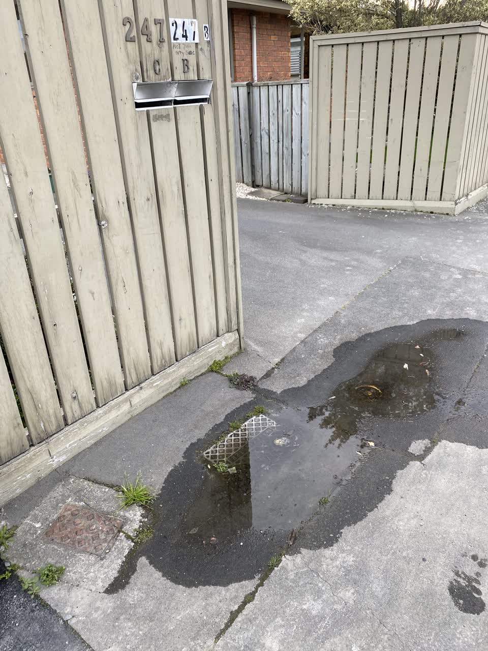 The photograph attached to this water leak report