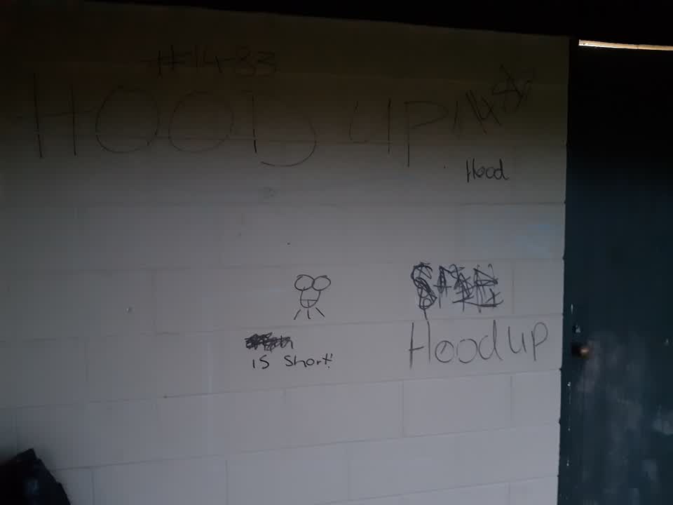 The photograph attached to this graffiti report