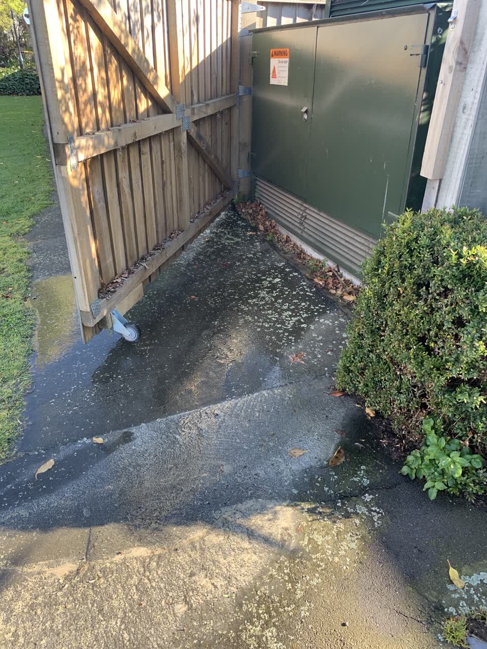 The photograph attached to this water leak report