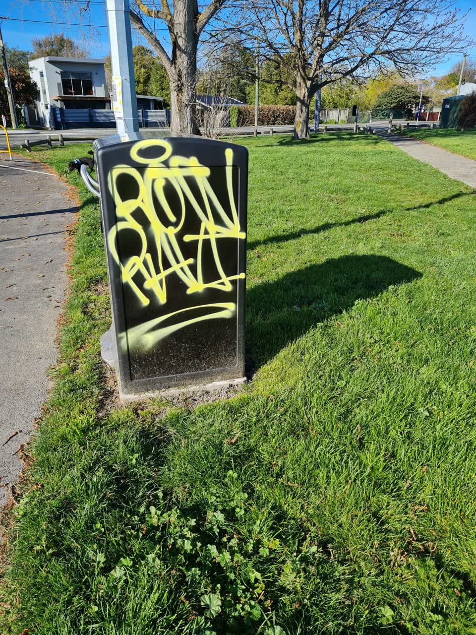 The photograph attached to this graffiti report