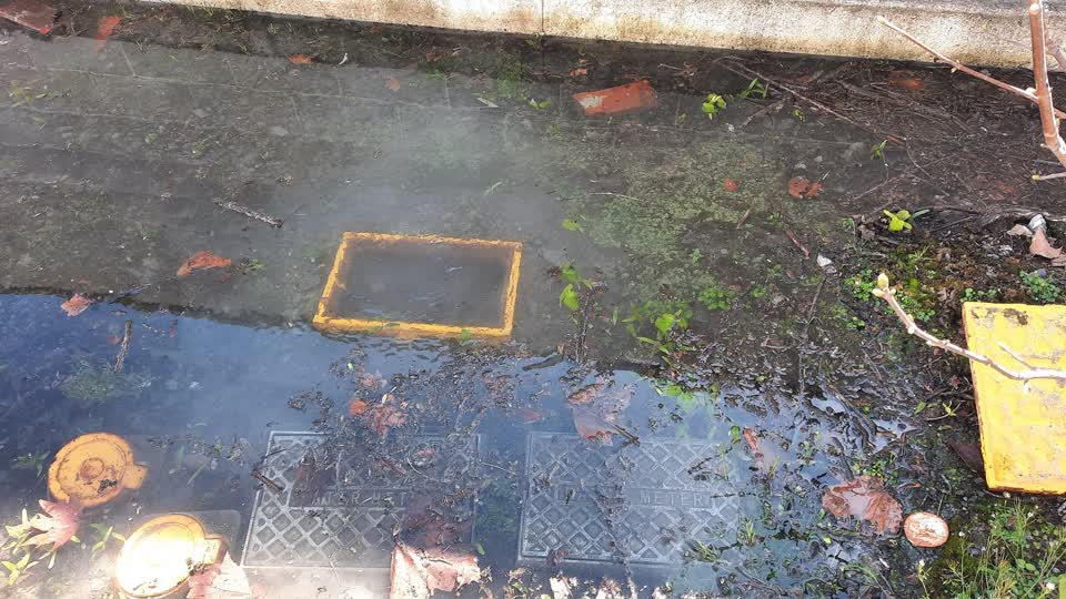 The photograph attached to this water leak report