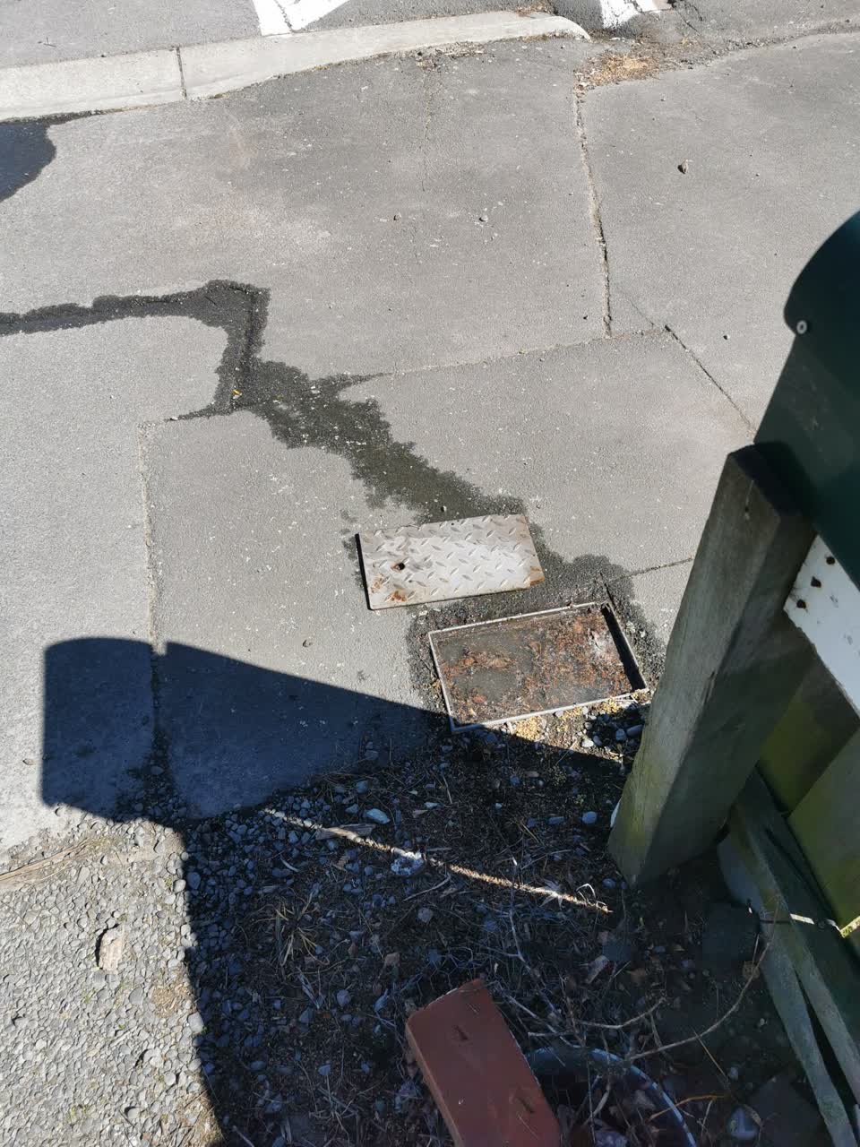 The photograph attached to this water leak report