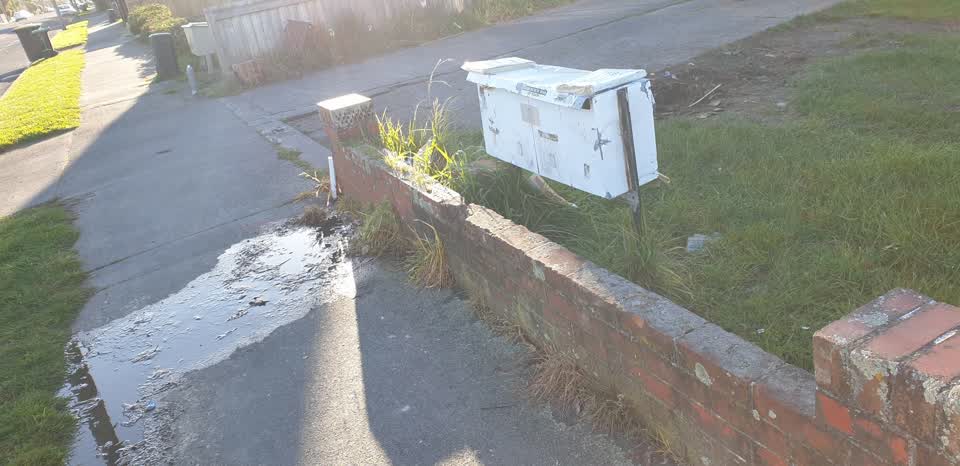 The photograph attached to this water leak report