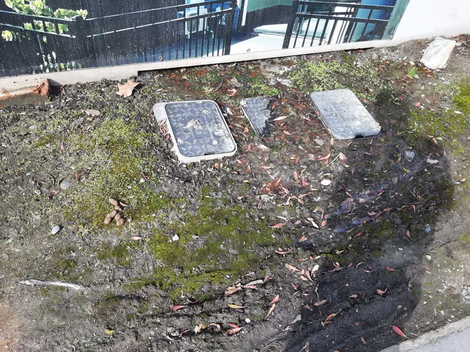 The photograph attached to this water leak report