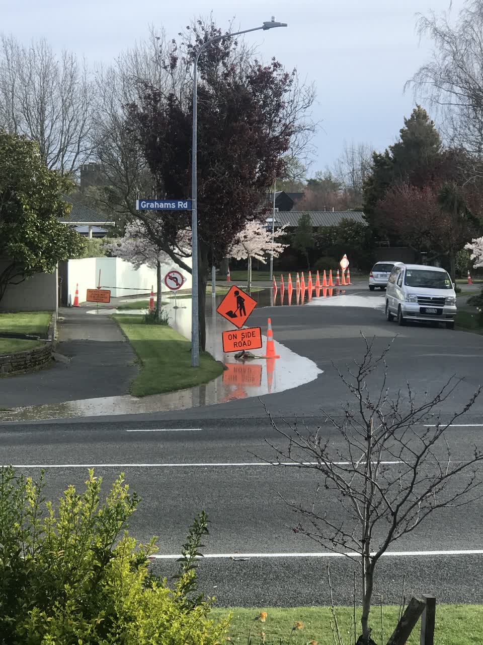 The photograph attached to this flooding report