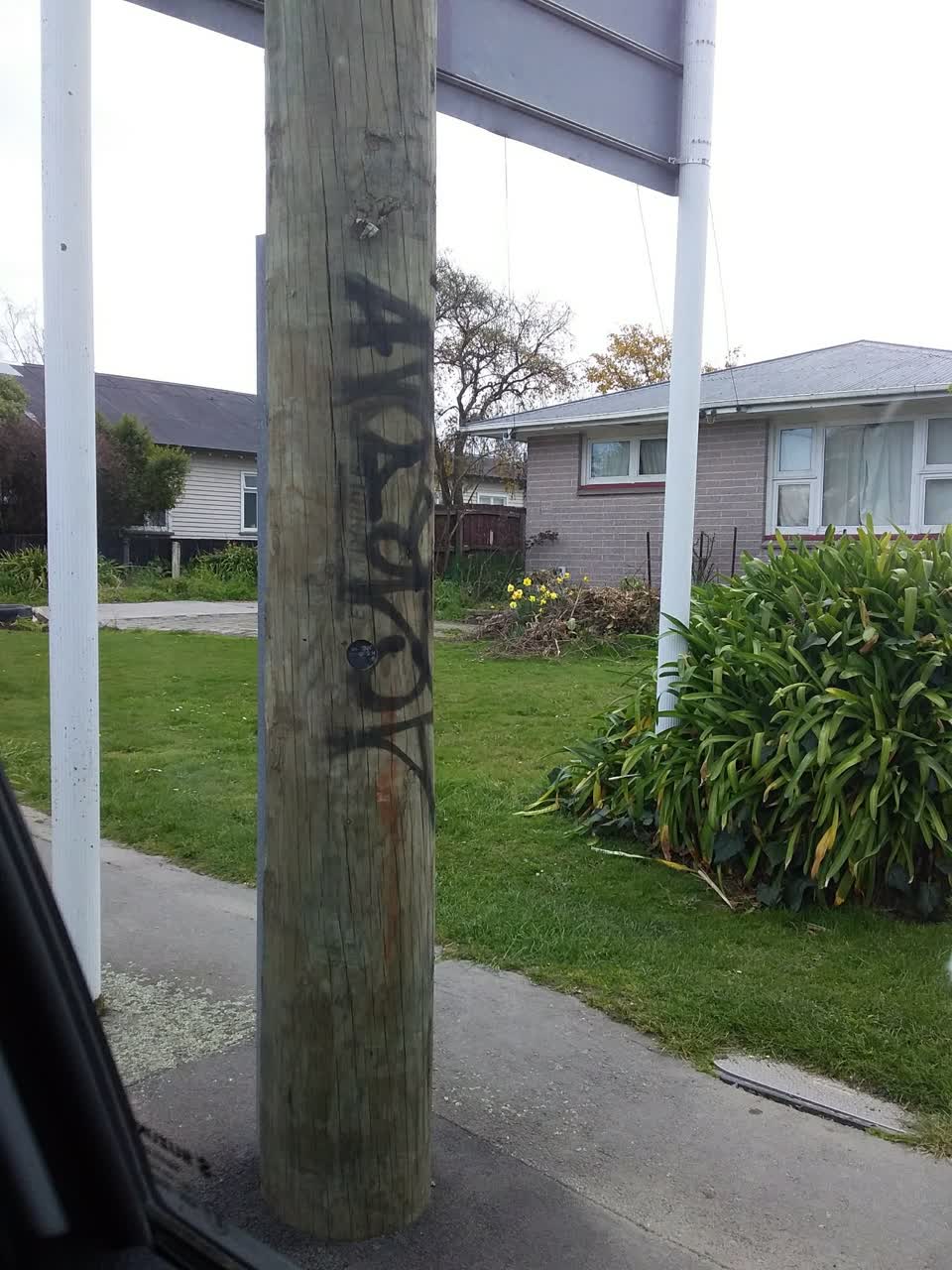The photograph attached to this graffiti report