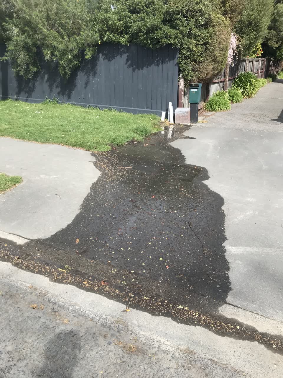 The photograph attached to this water leak report