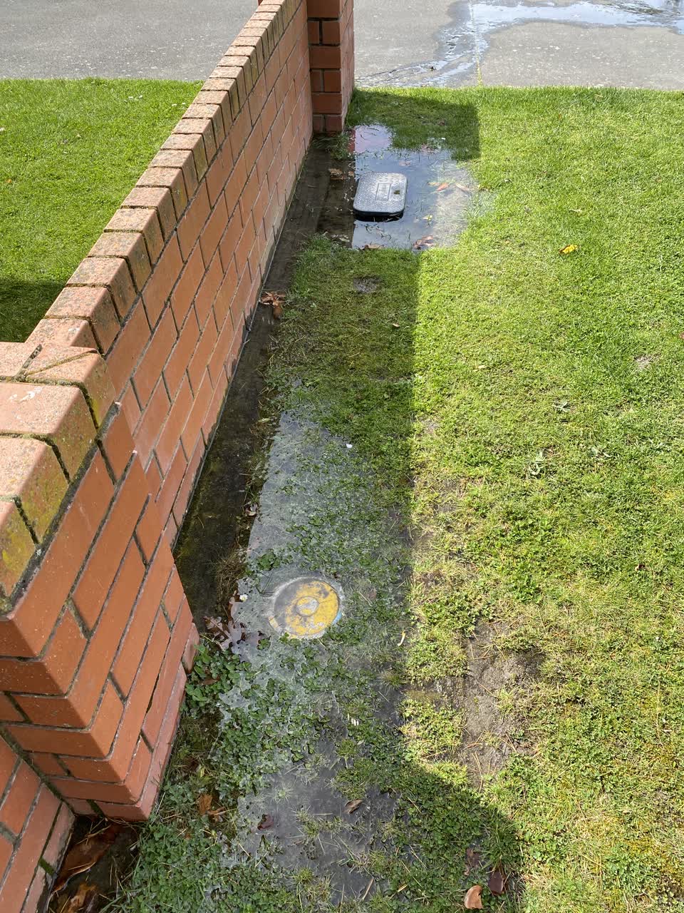 The photograph attached to this water leak report