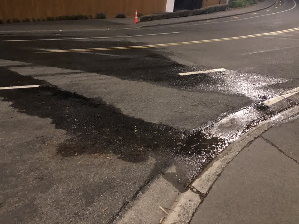 The photograph attached to this water leak report