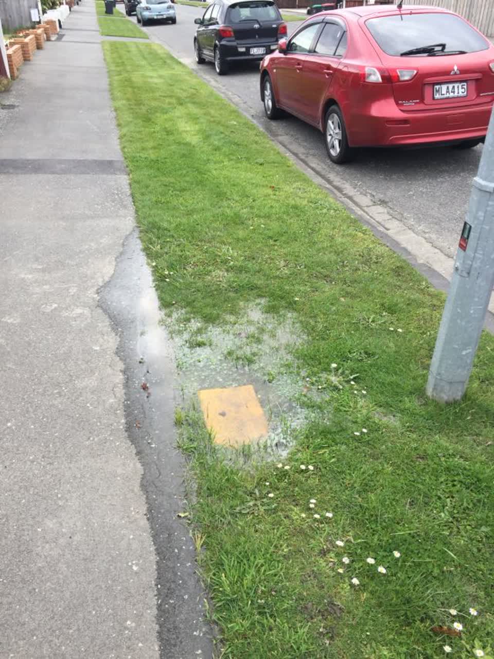 The photograph attached to this water leak report