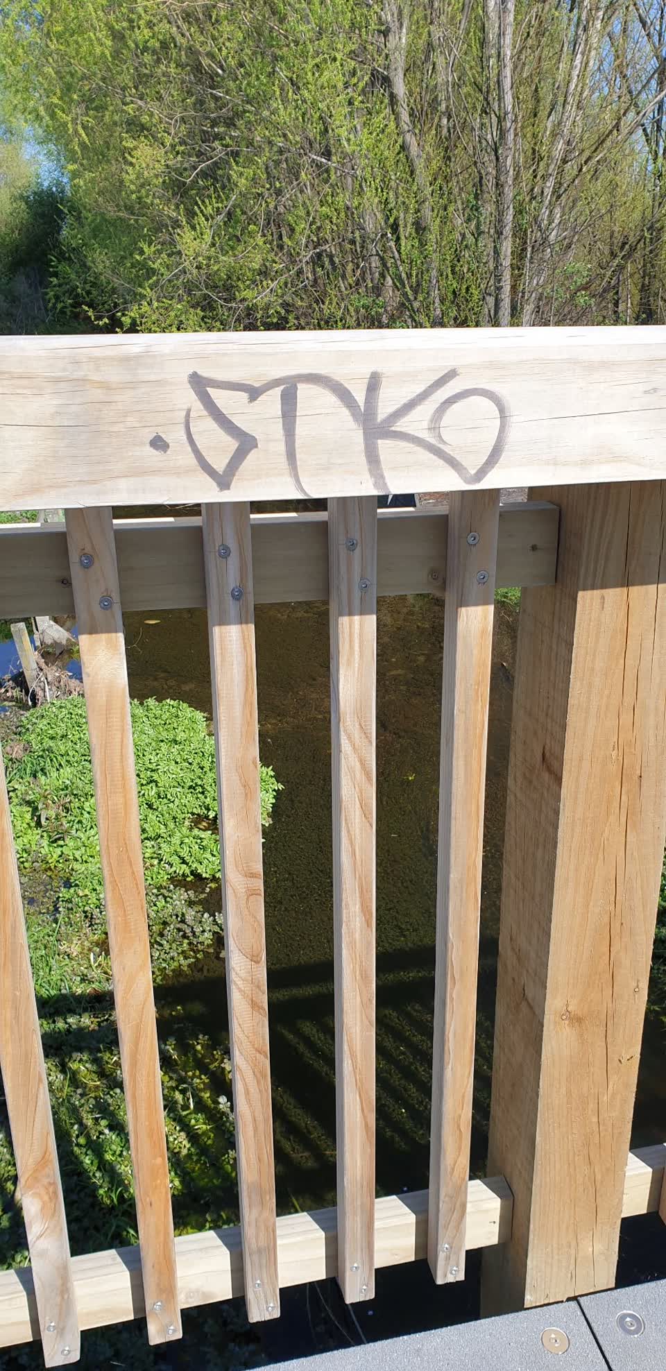 The photograph attached to this graffiti report