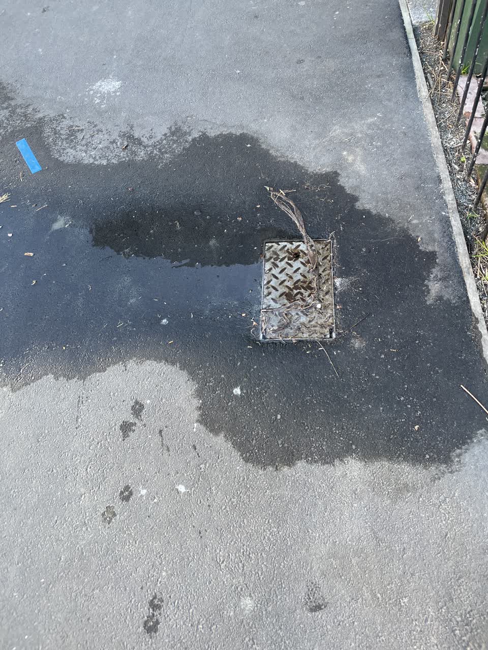 The photograph attached to this water leak report