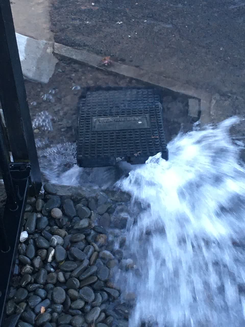 The photograph attached to this water leak report