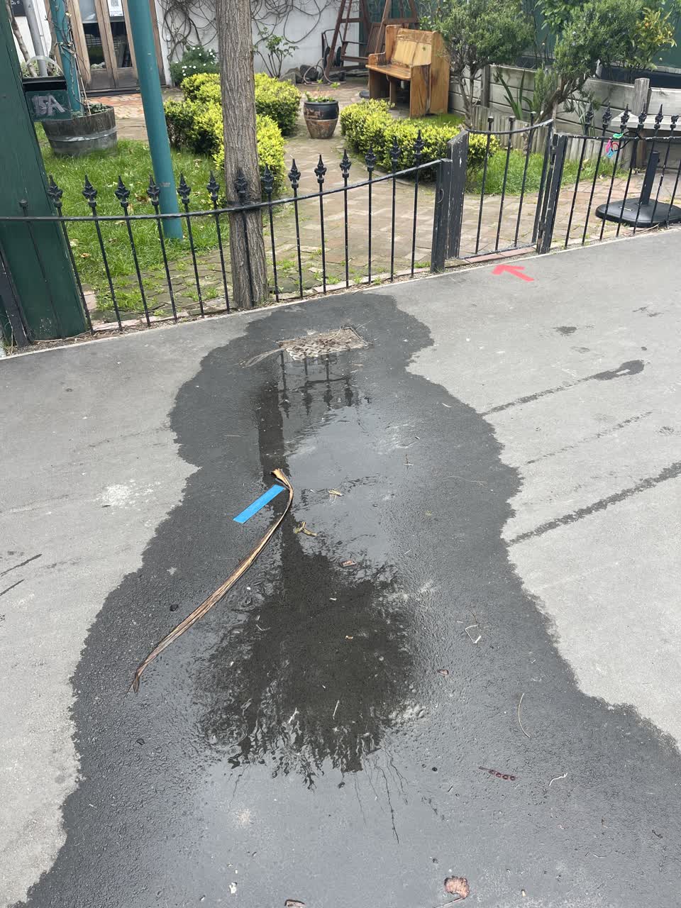 The photograph attached to this water leak report