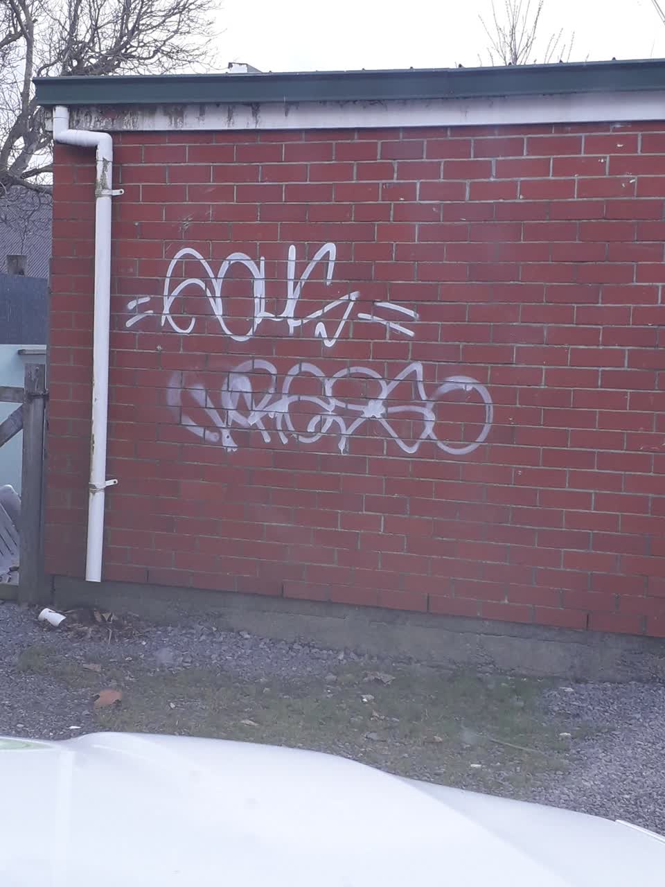 The photograph attached to this graffiti report
